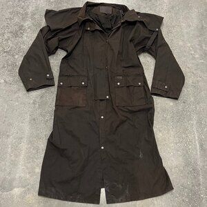 Outback Trading Company Oilskin Duster Waxed Cotton Trench Riding Coat XXL
